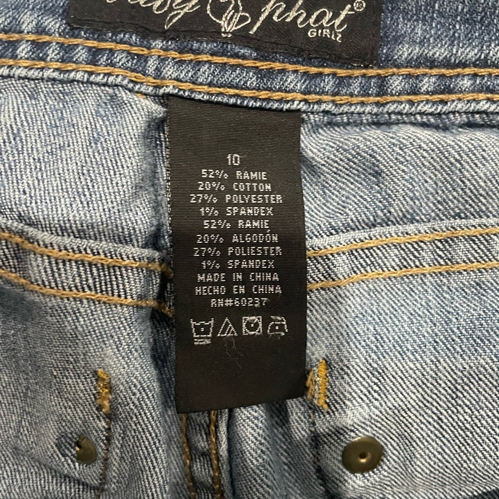 Baby Phat Girl’s Classic Blue Jeans Size 10 - Picture 3 of 5